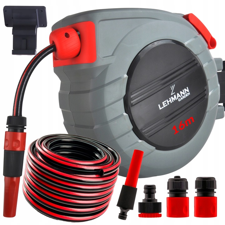 BĘBEN ZWIJACZ NA WĄŻ OGRODOWY AUTOMATYCZNY MOCNY 3/4 1/2 16,5 m