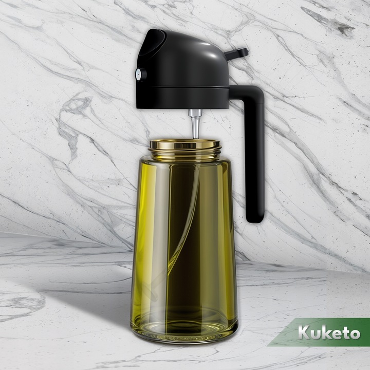 SPRYSKIWACZ DO OLIWY OLEJU OCTU CIEMNE SZKŁO DOZOWNIK SZKLANY MGIEŁKA 470ML