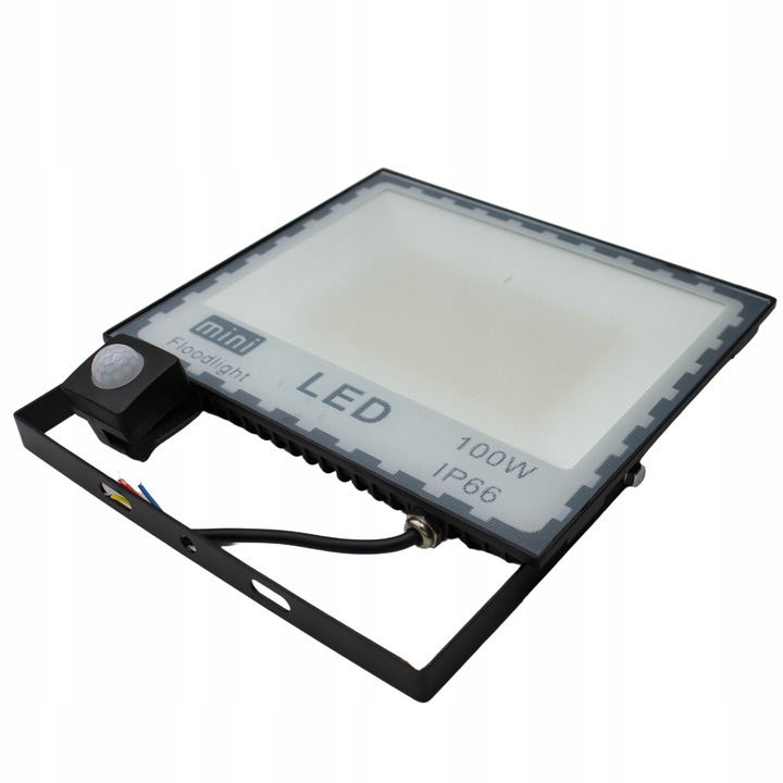 HALOGEN NAŚWIETLACZ LED LAMPA 100W CZUJNIK RUCHU