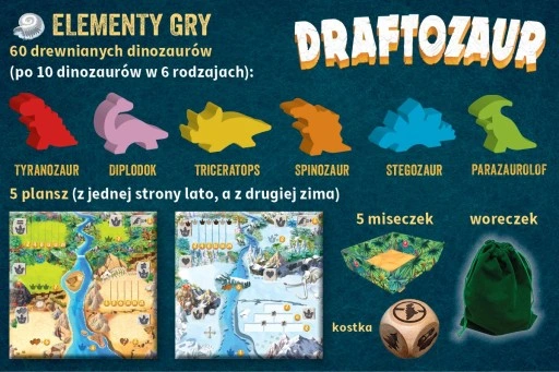 GRA PLANSZOWA DRAFTOZAUR najlepsza gra dinozaurach