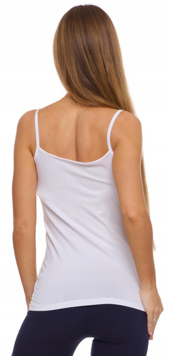 Podkoszulka damska bawełniana koszulka na wąskich ramiączkach MORAJ - M