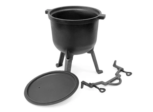 Kociołek myśliwski na PRAŻONE garnek żeliwny 8L