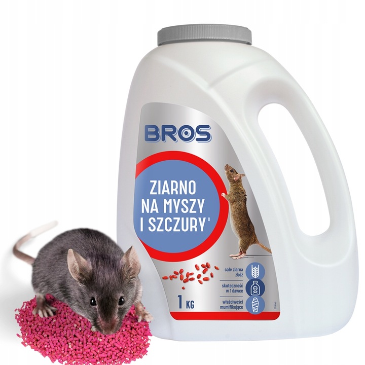 Ziarno Na Myszy i Szczury Trutka Skuteczna Trucizna Na Gryzonie Bros 1
