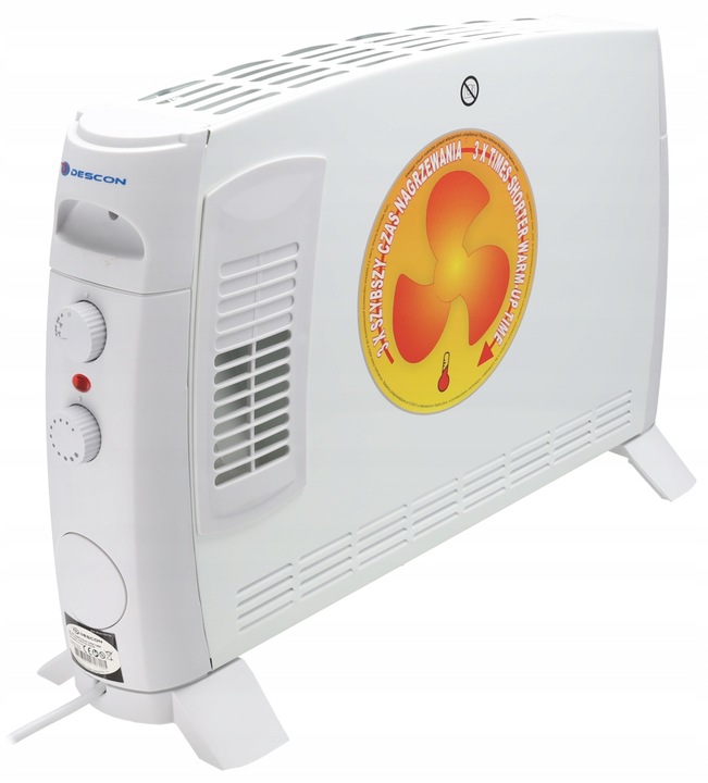 Grzejnik elektryczny Konwektorowy Energooszczędny 2000W DESCON Mocny Nawiew