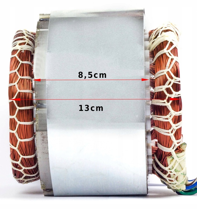 Stojan Prądnica Machtmann 85 mm Agregat 230V 400V 100% Miedź 3F