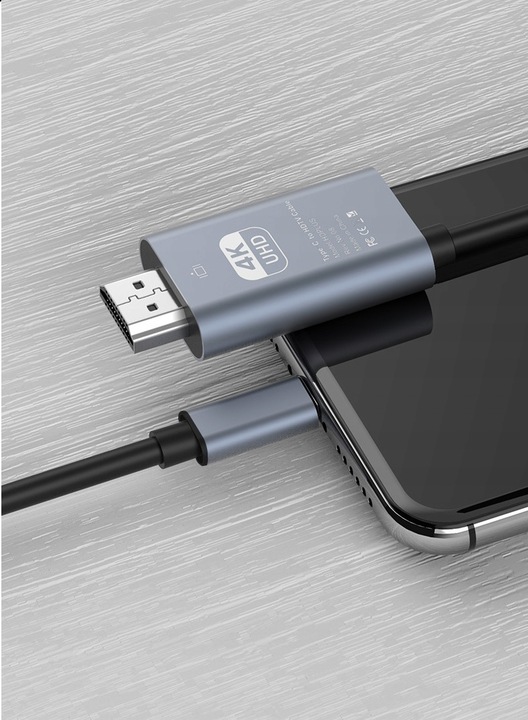 KABEL ADAPTER USB-C 3.1 TYP C DO HDMI 4K MHL 2m