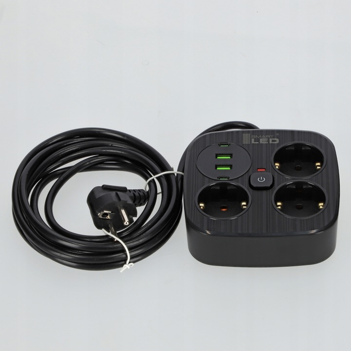 Przedłużacz Listwa Zasilająca Sieciowa 3 Gniazda 230V 3M 4x USB