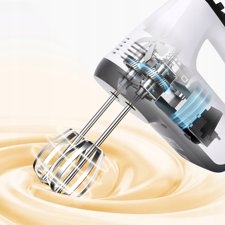 Mikser ręczny elektryczny kuchenny 400W 6 biegów TURBO 5 mieszadła