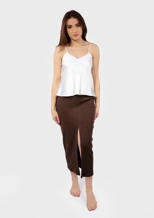 TOP Satynowy Karen Satyna BiaŁy XXL (44) biały