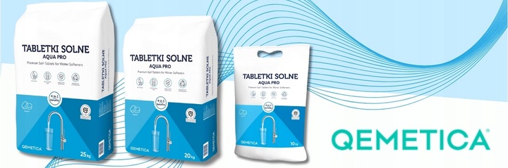 TABLETKI SOLNE ZMIĘKCZACZ WODY UZDATNIACZ SÓL 25KG QEMETICA CIECH