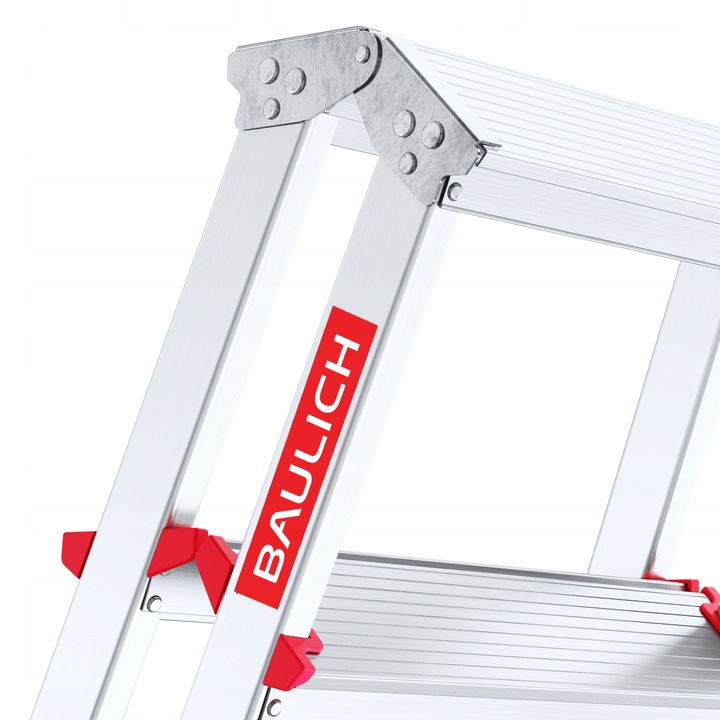 Drabina aluminiowa składana 6 stopniowa 2x6 dwustronna domowa GRATIS