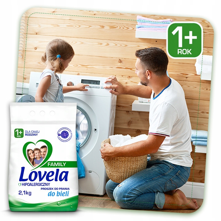 Zestaw Lovela Family Proszek do prania bieli i koloru 2 x 2,1 kg 56 prań