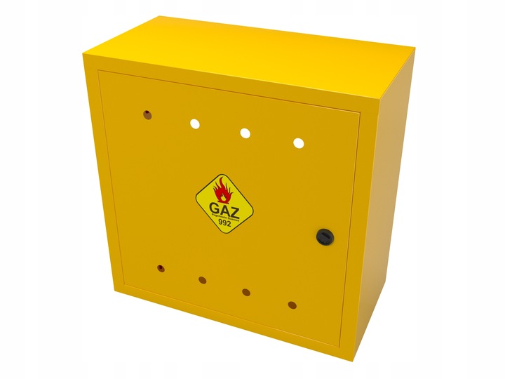 SKRZYNKA GAZOWA 60x60x25 SZAFKA STANDARD NA ZAWÓR GAZ KOLOR ŻÓŁTY