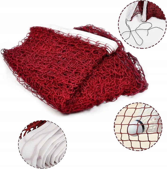 Siatka do gry w badmintona 6m długa mocna profesjonalnych amatorskich meczy