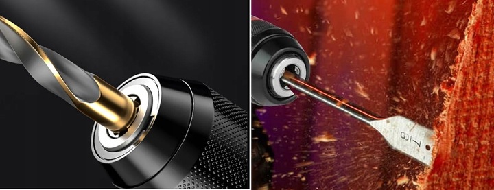 UDAROWA WIERTARKO WKRĘTARKA AKUMULATOROWA 2xAKU 20V BITY NASADKI