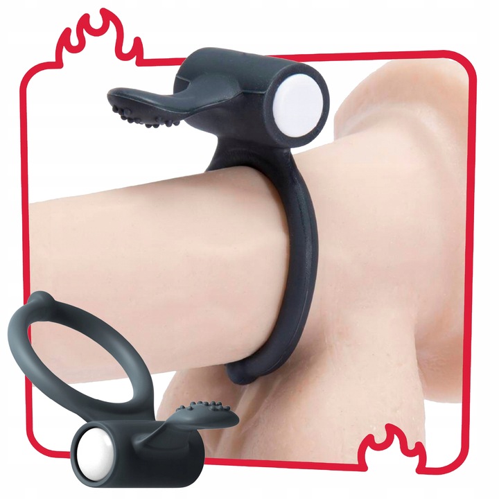 WIBRUJĄCY RING NA PENISA STYMULUJE ŁECHTACZKĘ power clit