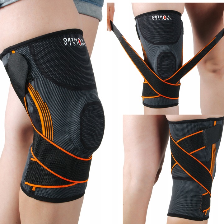 ORTEZA KOLANA STABILIZATOR WSPARCIEM RZEPKI OPASKA NA KOLANO ELASTYCZNA