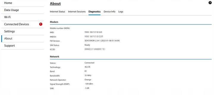 Inseego Domowy Biurowy Router 5G 4G LTE z agregacją WiFi 6 AX WPA3 OpenVPN