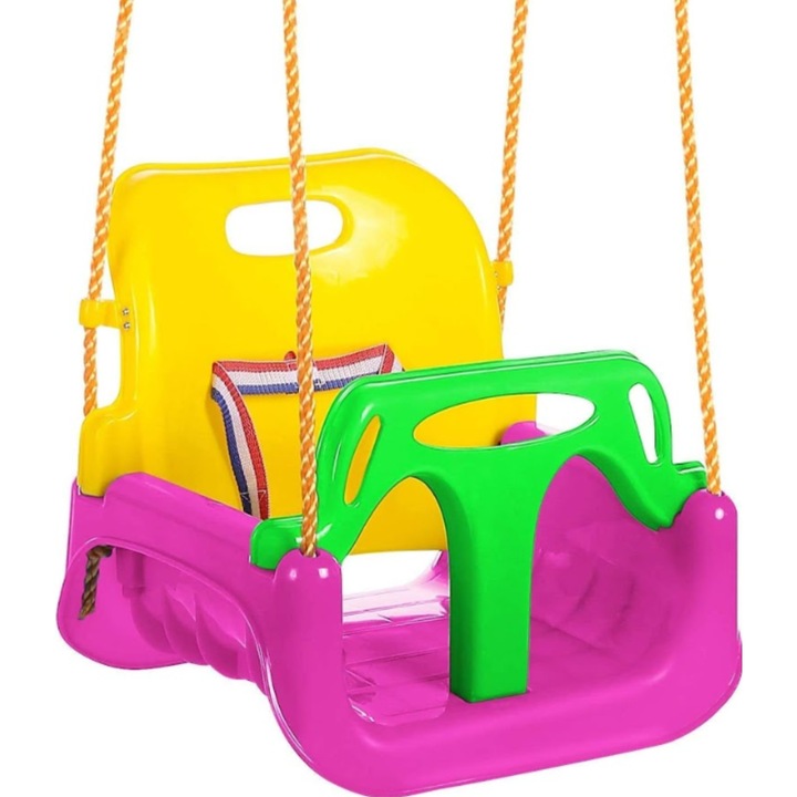 Huśtawka Ogrodowa Modułowa domowa dla Dzieci 3w1 Mocna na Linach Bezpieczna