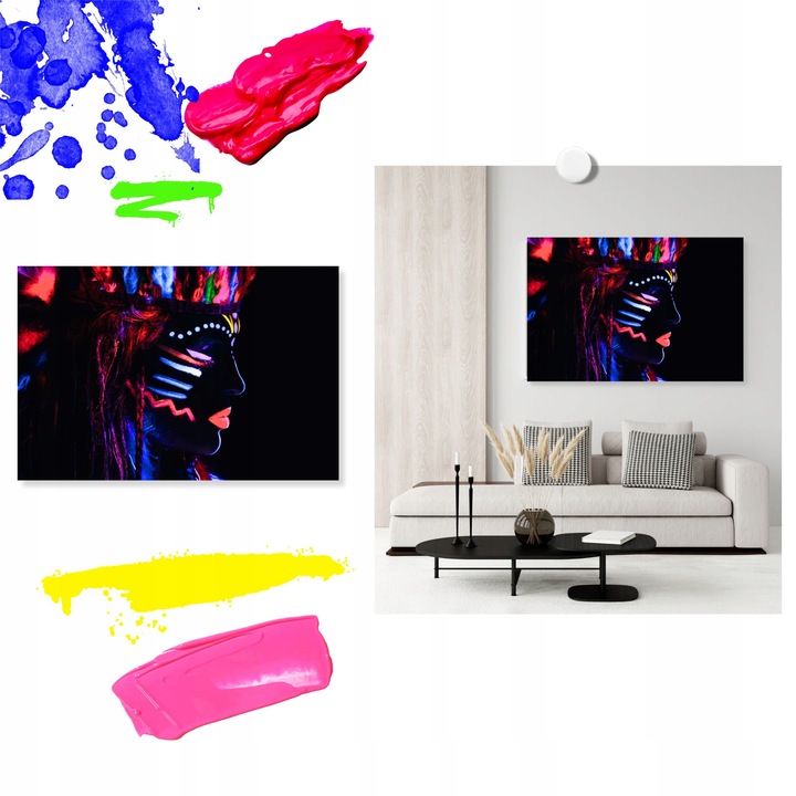 Farby Akrylowe NEONOWE Zestaw Farb Akrylowych Neonowych Farba NEO 8sztx21ml