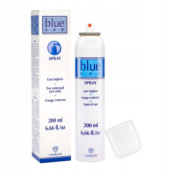 Blue Cap Spray 200 ml na łuszczycę AZS egzema - łagodzący świąd skóry