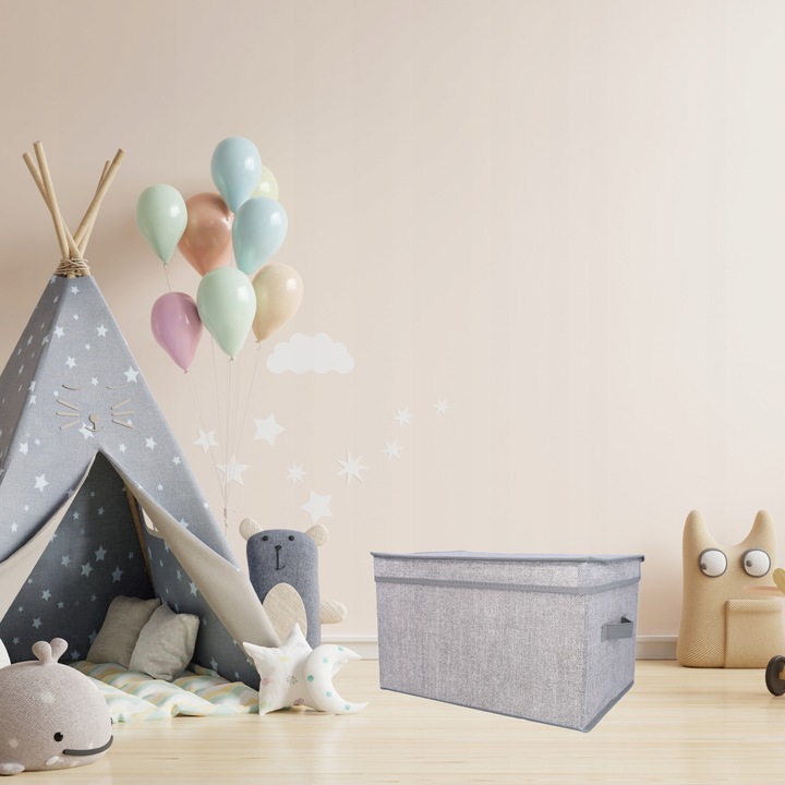 POJEMNIK TEKSTYLNY 40X30X25 CM DO PRZECHOWYWANIA PUDEŁKO ORGANIZER DO