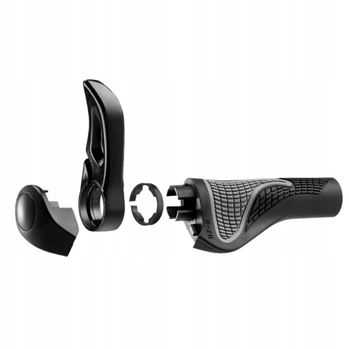 Chwyty Rowerowe 2x Rączki Antypoślizgowe Profilowane Rogi Rowerowe Alu Guma