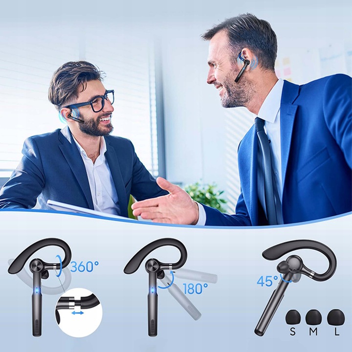 SŁUCHAWKA BLUETOOTH DLA KIEROWCY DO TELEFONU ROZMÓW BEZPRZEWODOWA ZESTAW
