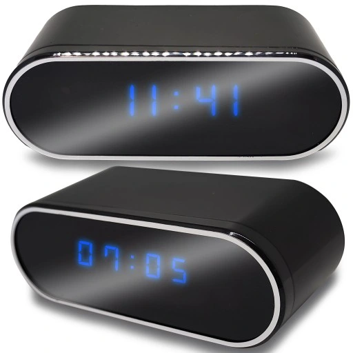 ZEGAR Z UKRYTA MINI KAMERA SZPIEGOWSKA WiFi BUDZIK