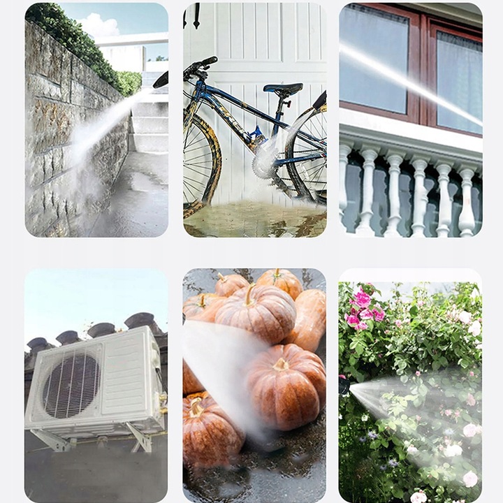 MYJKA CIŚNIENIOWA AKUMULATOROWA GOTOWY ZESTAW DO MYCIA + 2 X