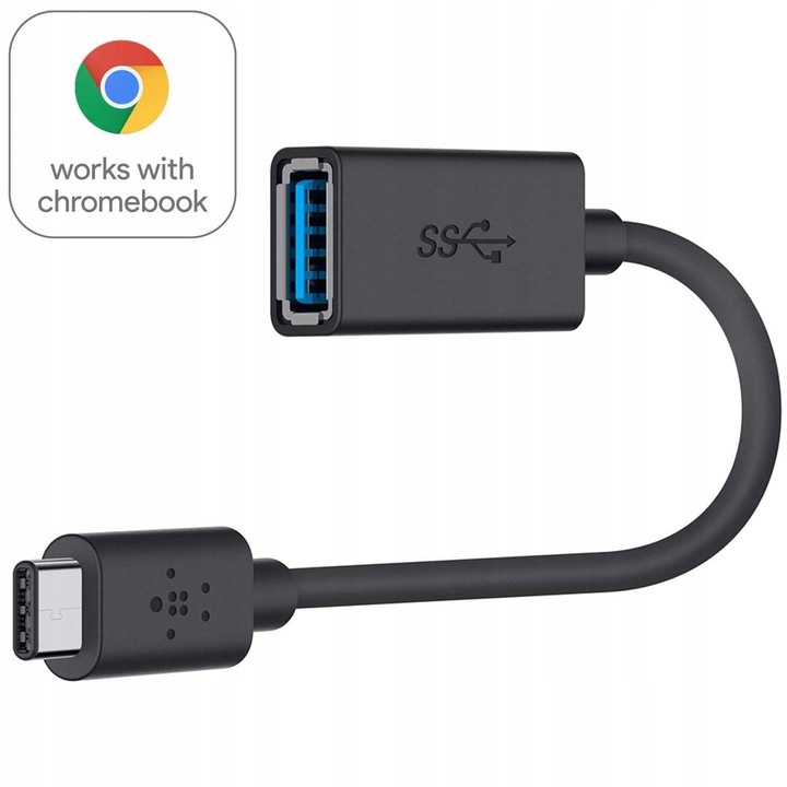 Belkin Kabel Adapter USB-C (M) do USB-A (F), 13 cm