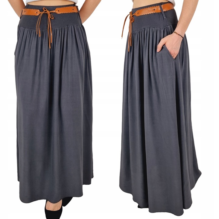 ZWIEWNA DŁUGA SPÓDNICA MAXI DO KOSTEK BOHO DAMSKA