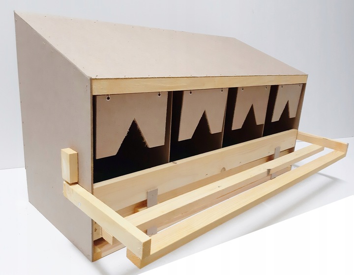 Gniazda dla kur niosek 4 miejsca z szufladą + MATY