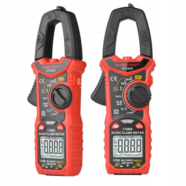 MULTIMETR MIERNIK CĘGOWY WYŚWIETLACZ LCD LATARKA LED BATERIE ETUI