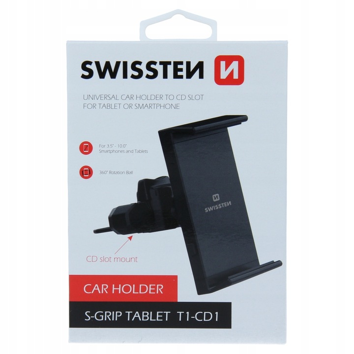 Uchwyt do CD do telefonu tabletu 10" SWISSTEN