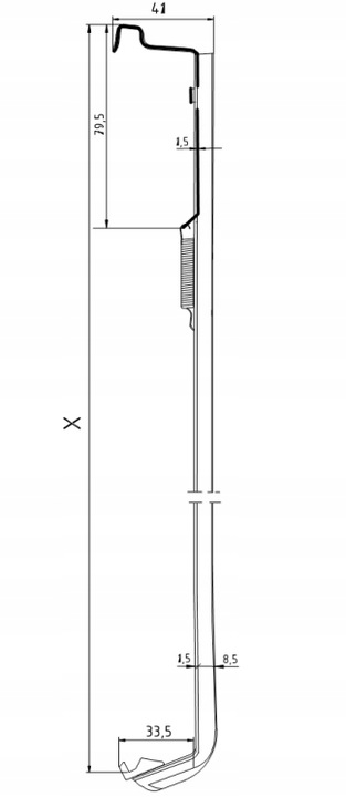 Wieszak do grzejnika stalowego , WIESZAK H-500*2