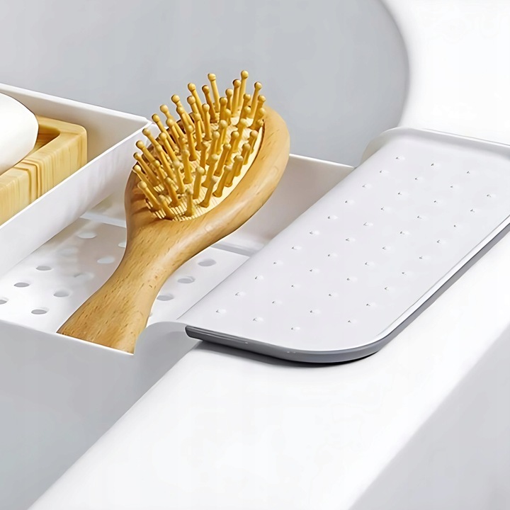 Półka na wannę łazienkowa regulowana biała