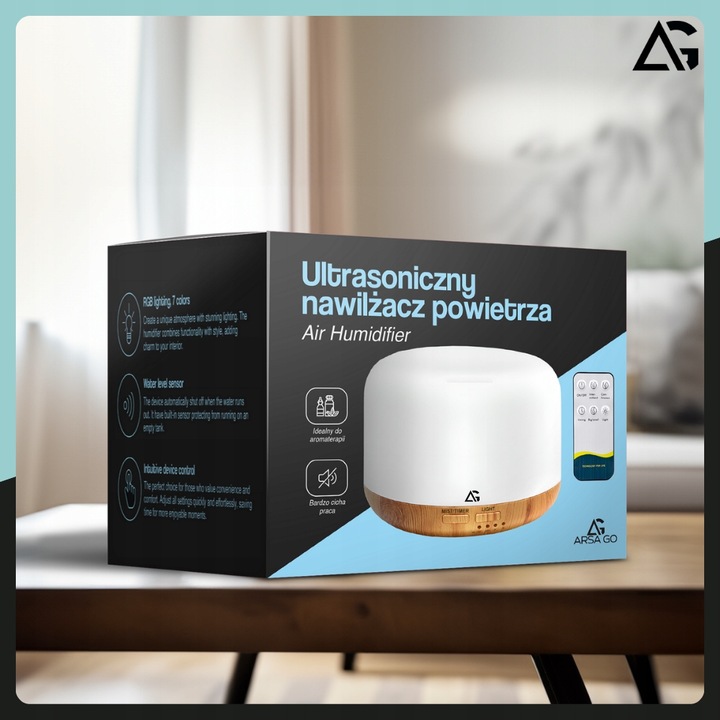 NAWILŻACZ POWIETRZA LAMPKA NOCNA DO SYPIALNI DLA DZIECI DYFUZOR