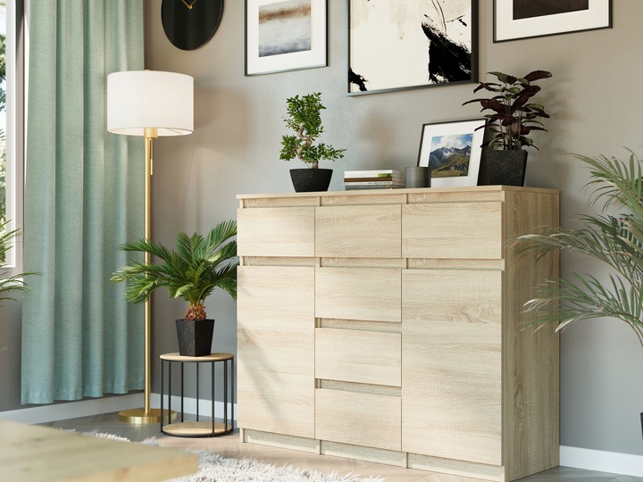 KOMODA 98CM SZAFKA 6 SZUFLAD SONOMA S62D