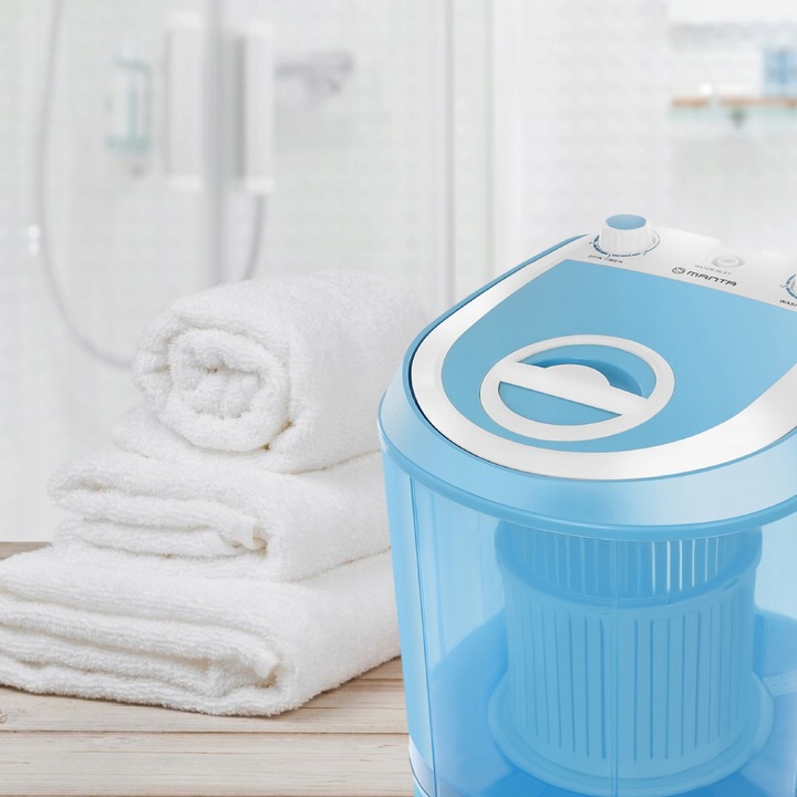 Pralka turystyczna WIRNIKOWA Z WIRÓWKĄ mini mała przenośna 3,8 kg MANTA