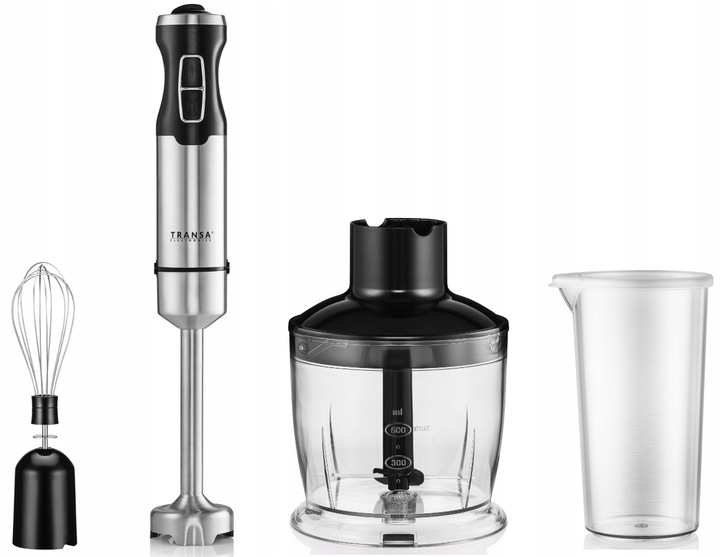 BLENDER RĘCZNY WIELOFUNKCYJNY 5 POZIOMÓW TRYB TURBO ZESTAW 3w1 MOC