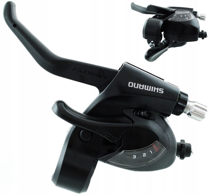 Klamkomanetka Lewa Przód Czarna Shimano ST-EF41 3 Rzędowa