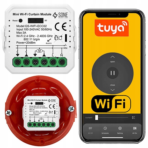 Sterownik rolet TUYA WIFI dopuszkowy procentowy V3