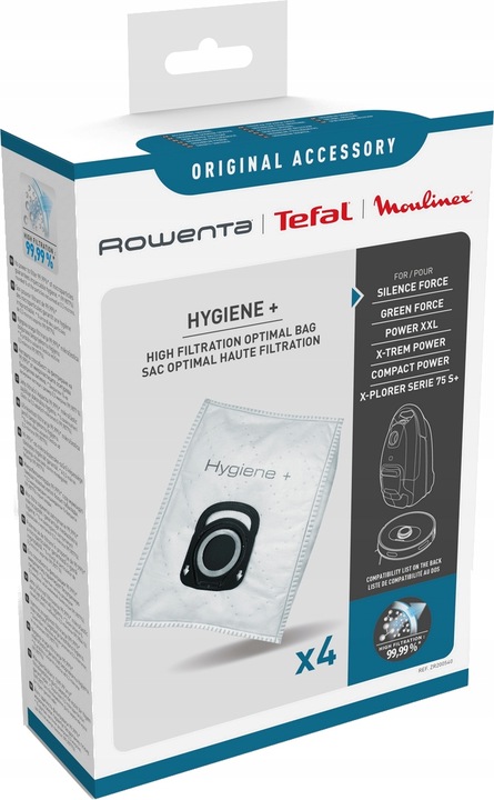 Worki do odkurzaczy i robotów TEFAL Hygiene ZR200540 4 szt