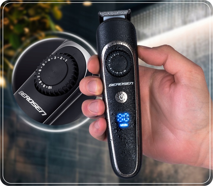 Trymer golarka maszynka do włosów do brody zarostu do golenia 6w1 Berdsen