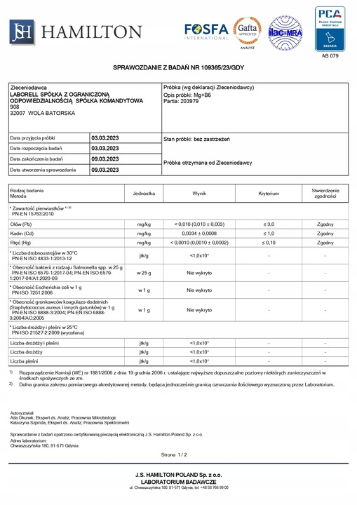 Magnez Mg + Witamina B6 MOCNE 100 kaps.