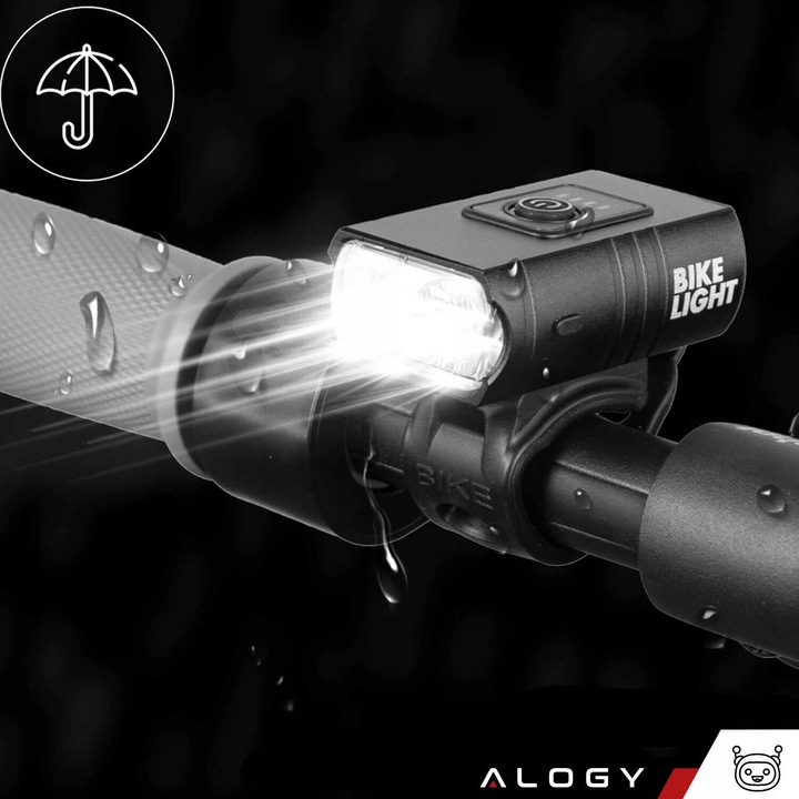 Mocna Lampka ROWEROWA Światło LED przód 800lm latarka 1200mAh na ROWER