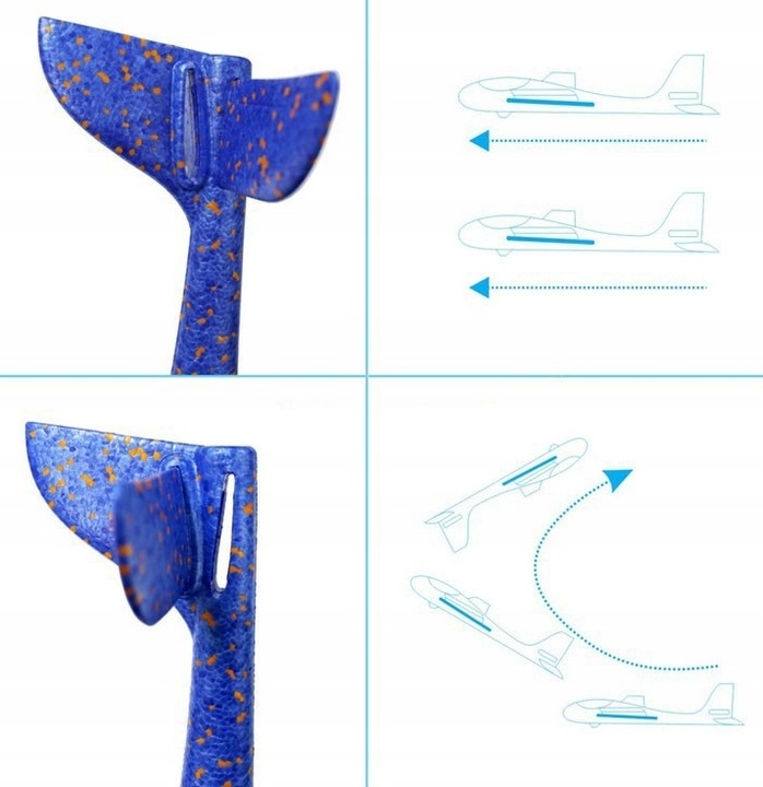 Samolot Szybowiec Styropianowy DUŻY ze Styropianu OPAKOWANIE 5 SZT- KOLORY