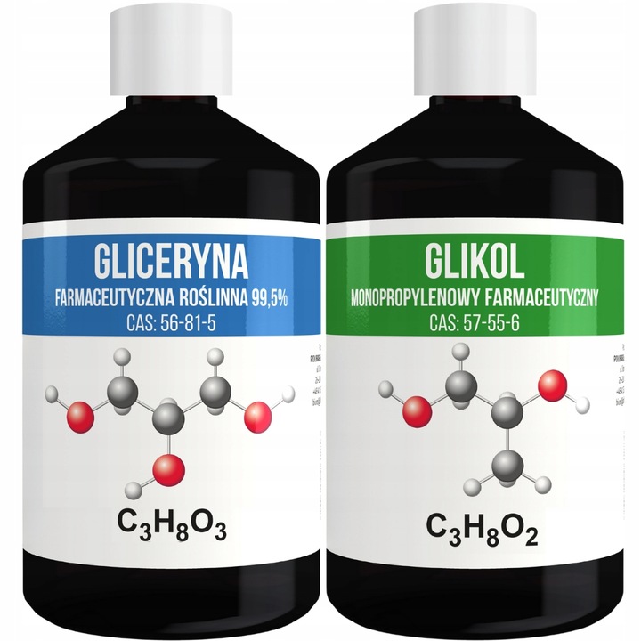 Gliceryna Glikol | VG PG | 500ml 500ml | 99,9% 99,5% | DIY | Butelka 110ml