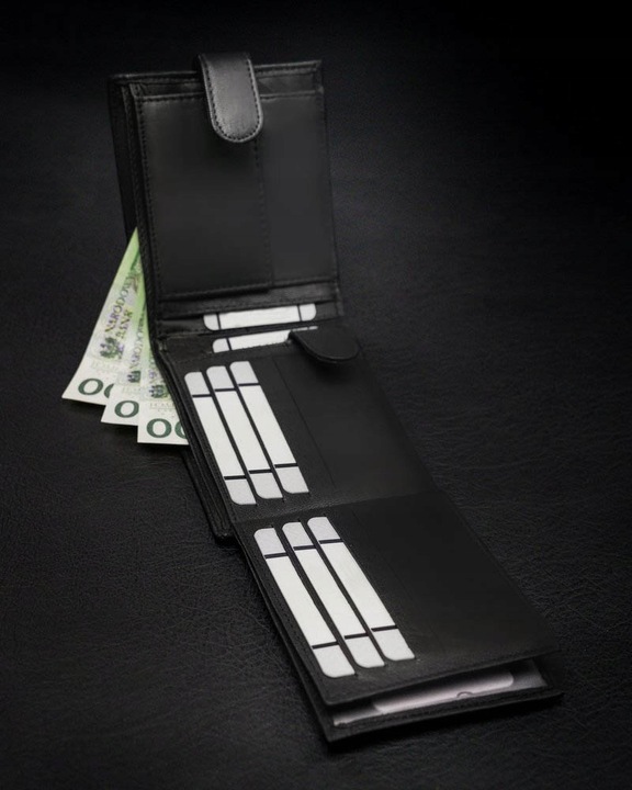 Portfel Męski Skórzany Elegancki Ekoskóra Pojemny